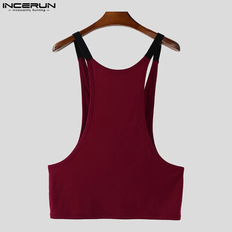 INCERUN Men Tank Tops Patchwork Sleeveless Summer Workout Casual Male Vests Streetwear 2025 Loose Fashion Men Clothing S-5XL - Image 5